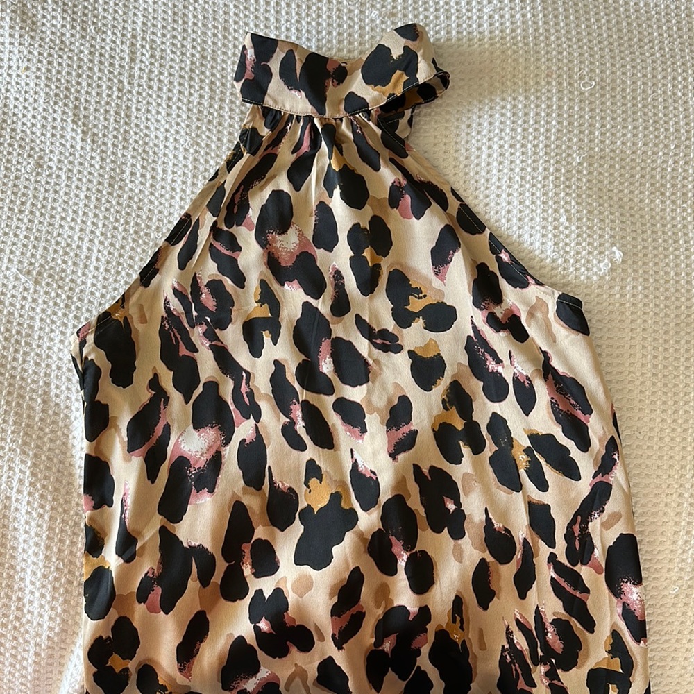 Halter leopard top - size M